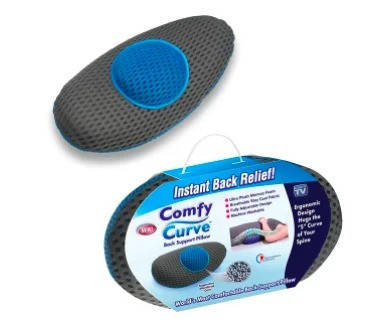 

Ортопедическая подушка под спину Back Support Pillow Comfy Curve, Черный