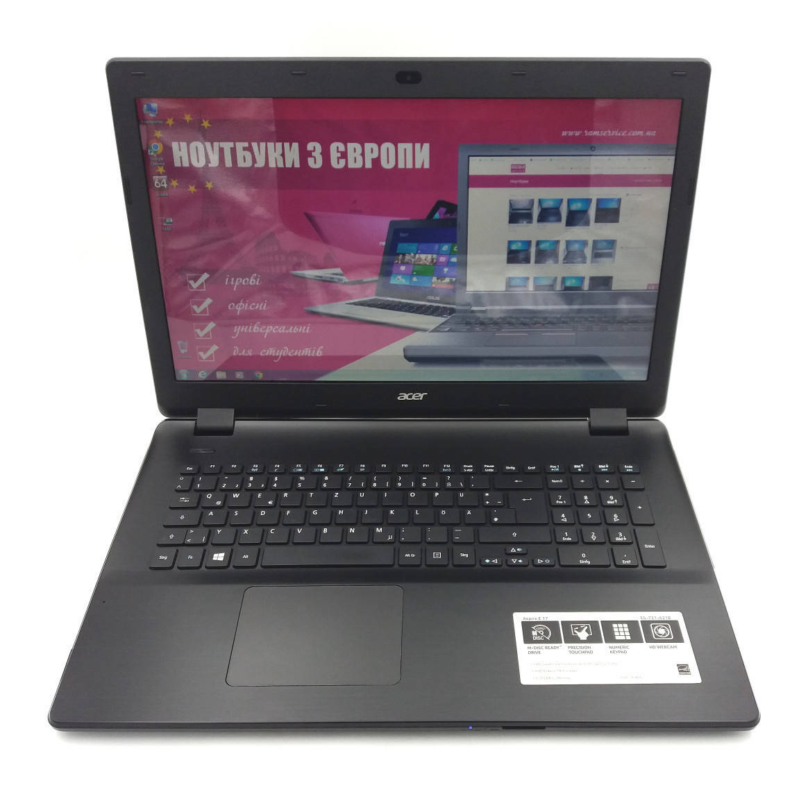 

Ноутбук Acer E5-721 AMD A6-6310 4 GB RAM 500 GB HDD [17.3"] - ноутбук Б/У
