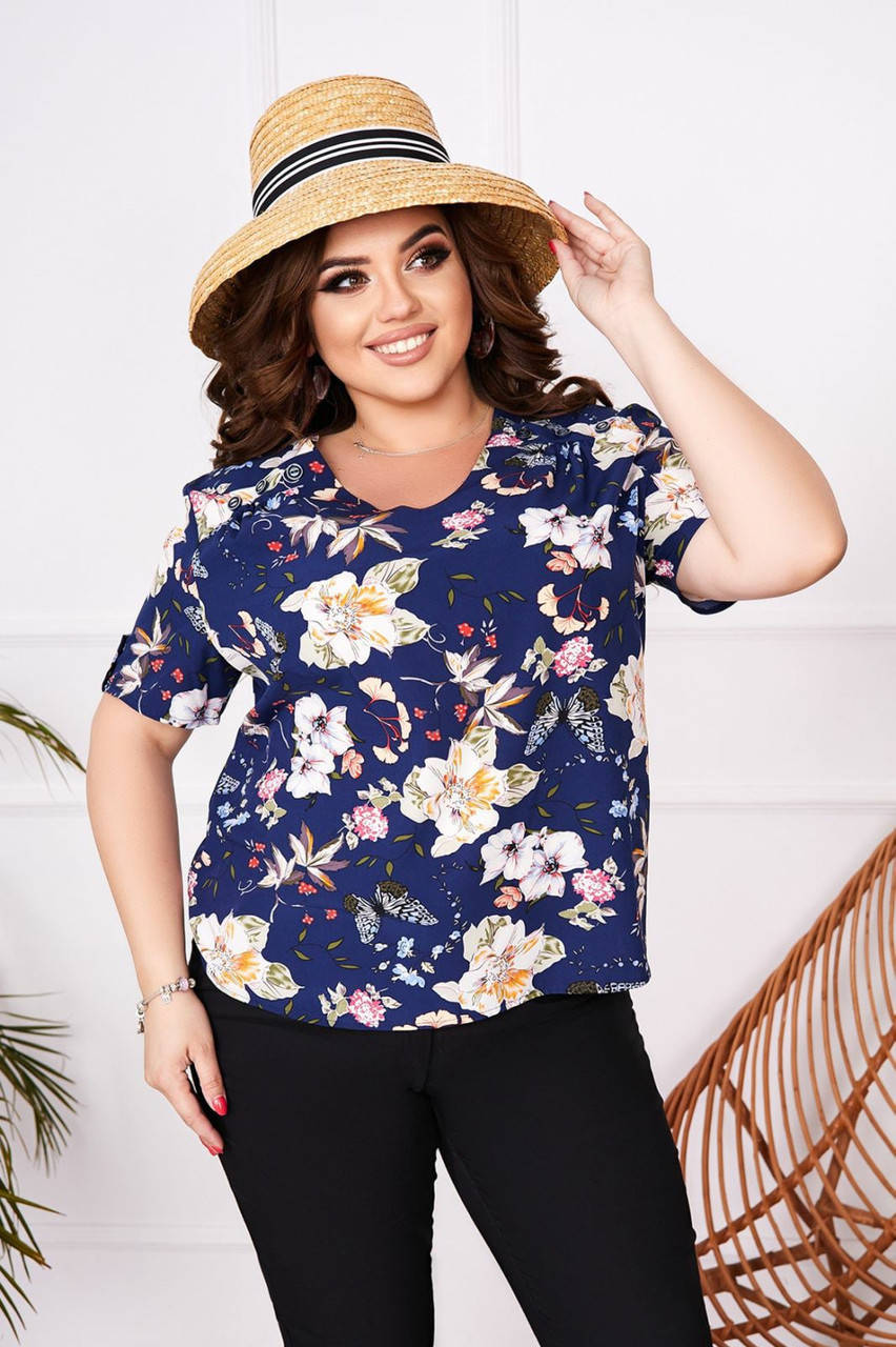 

Блуза женская софт коттон батальная 56-62