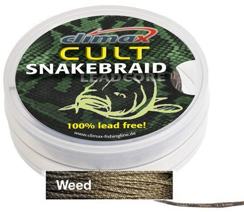 

Лидкор Climax CULT Snake Braid без свинца 40lb 10 m weed