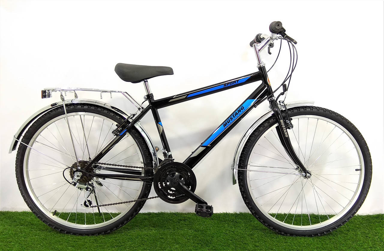 

Дорожный велосипед Mustang Upland 26*160 Черно-синий