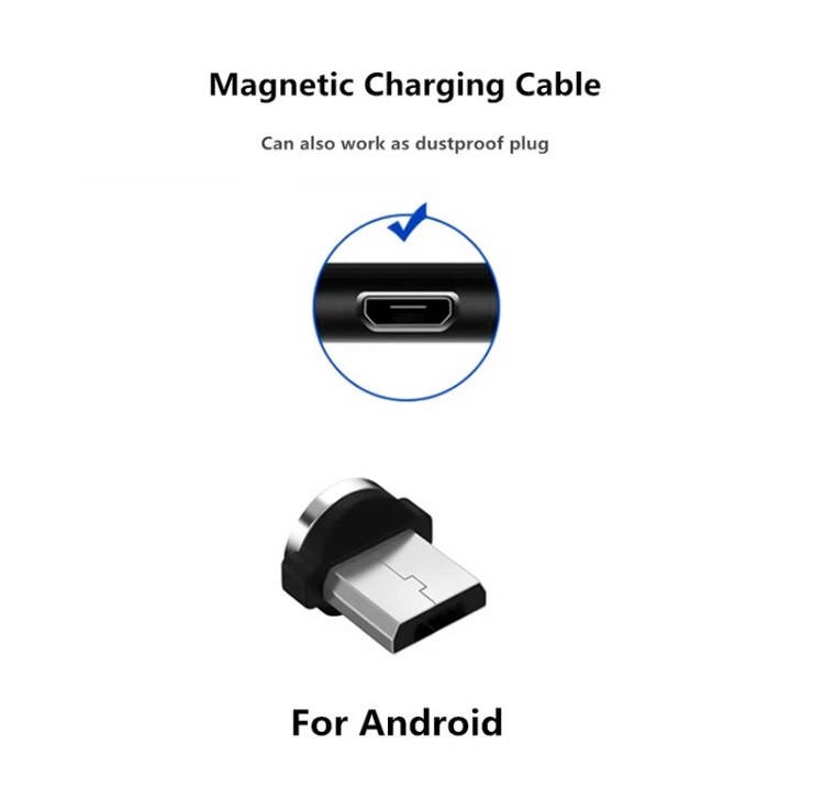 

Коннектор для магнитного кабеля Metal Magnetic 360 Micro USB, Черный