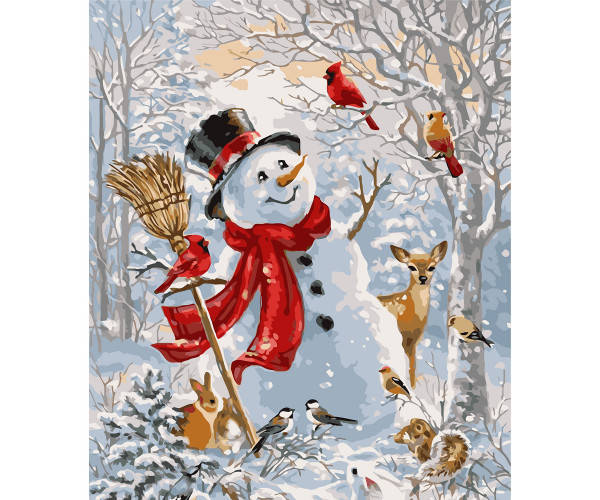 

Картина за номерами Веселий сніговик 40х50 см VA-1407