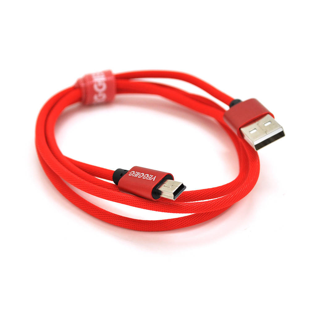 

Кабель VEGGIEG UM5-1, USB 2.0 AM/Mini 5 pin, 1,0м, Red, Красный