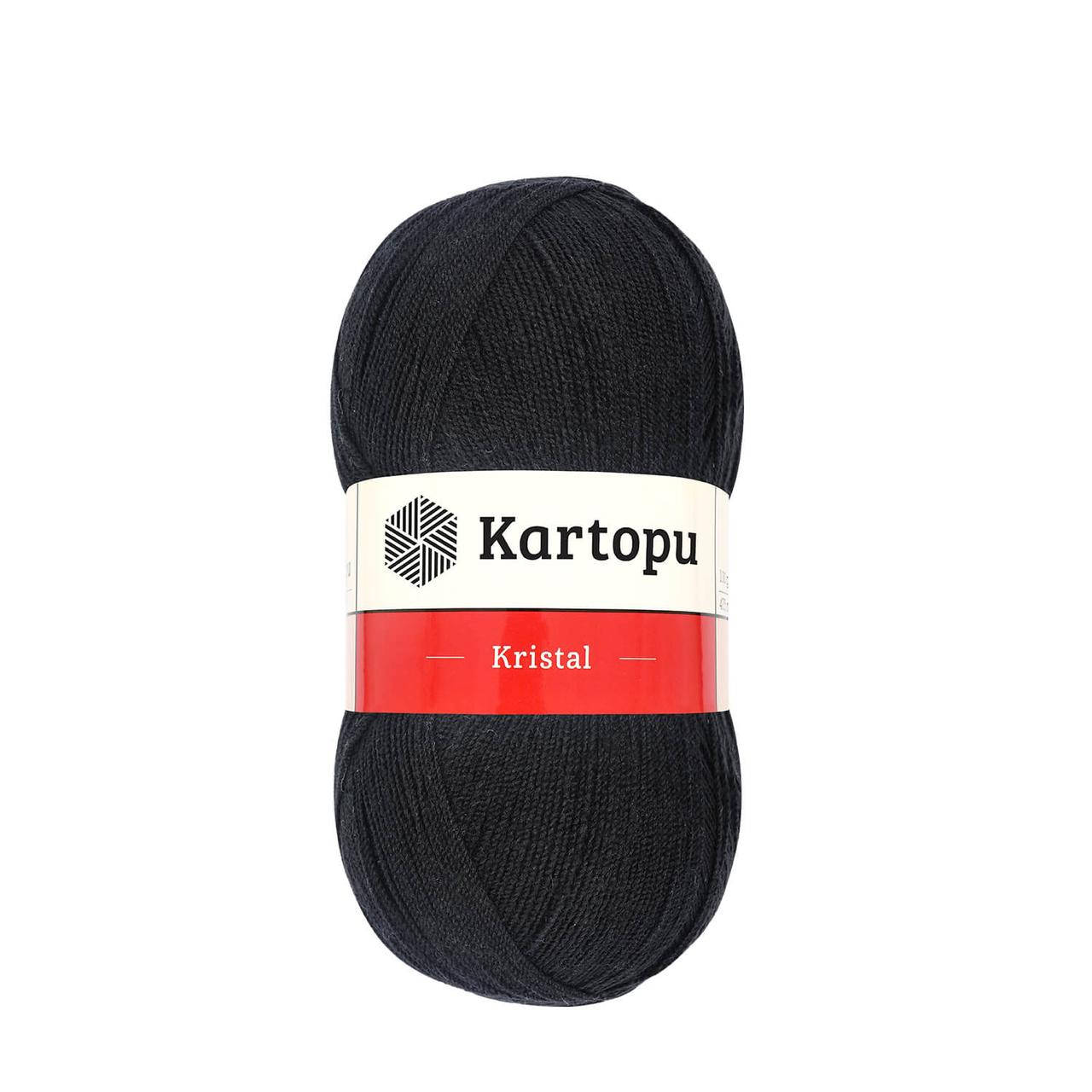 

Kartopu Kristal (Картопу Кристал) № 940 черный (Пряжа акрил, нитки для вязания)