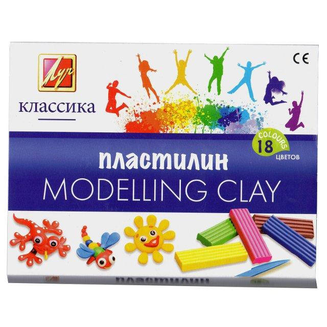 

Пластилин Луч Классика 360г 18 цветов + стек 20С1330-08