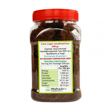

Натуральный тростниковый сахар Gur Mahadev (Индия) 500 г