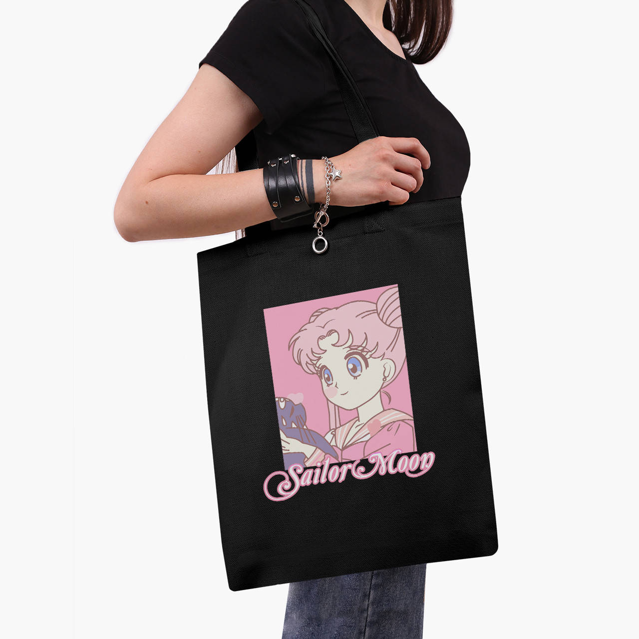 

Эко сумка шоппер черная Сейлор Мун (Sailor Moon) (9227-2914-2) экосумка шопер 41*35 см, Черный