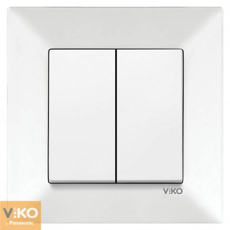 

Выключатель двухклавишный скрытой установки Viko Meridian