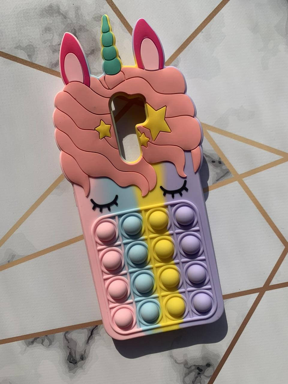 

Чехол Попит Антистресс Поп-Ит Pop It для Xiaomi Redmi 9 Поп ит Единорог роз.-фиол., Разные цвета