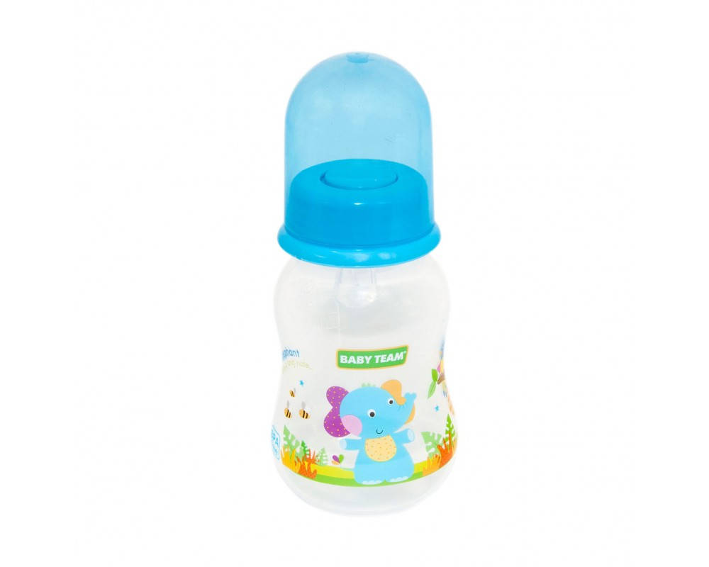 

Бутылочка для кормления Baby team с силиконовой соской 125 мл от рождения