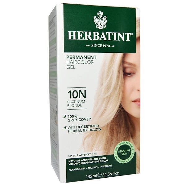 

Herbatint, Перманентная краска-гель для волос, 10N, платиновый блонд