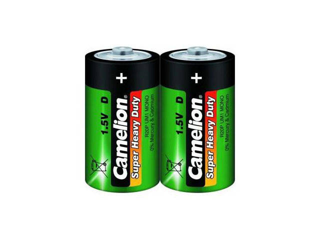 

Батарейки Camelion green R-20/блістер 2шт (6)(72)