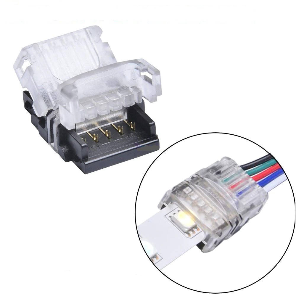 

RGBW коннектор HIPPO-M 12мм 5pin-5pin. Cоединение RGBW ленты с проводом без пайки