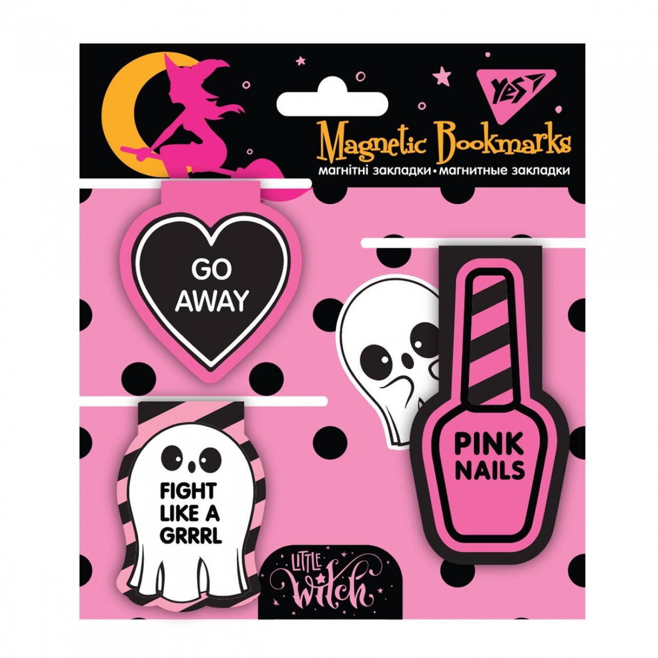 

Закладки магнитные YES "Little witch", 3 шт.