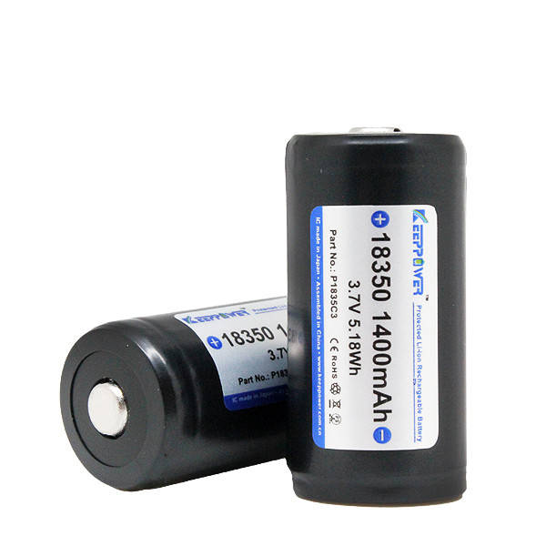 

Аккумулятор Keeppower 18350 1400 mAh P1835C3 (Черный)