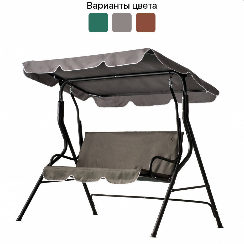 

Садовая качеля 3-х местная Bonro Relax с козырьком