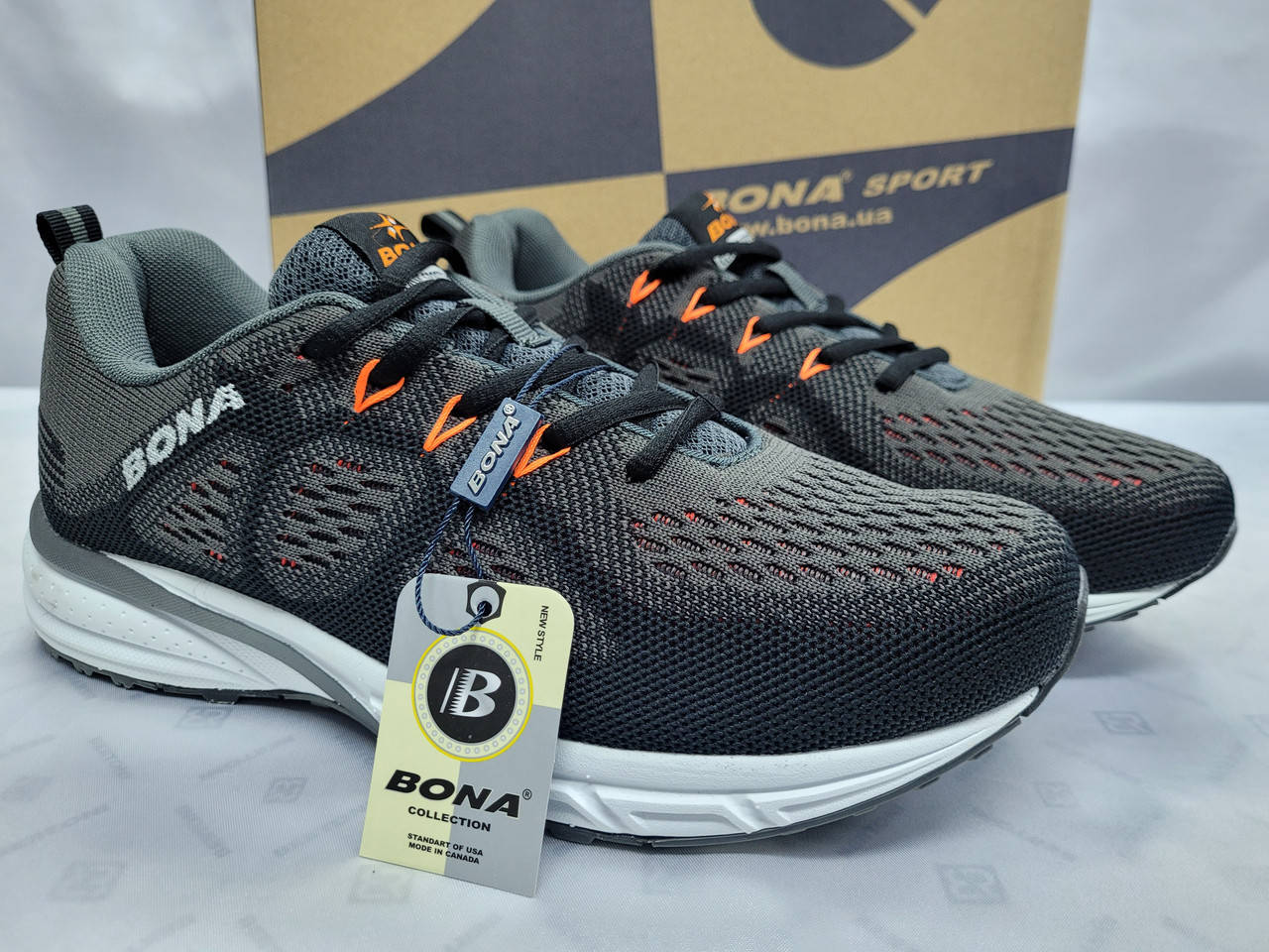 

Летние комфортные кроссовки цветные текстильные Bona, Серый