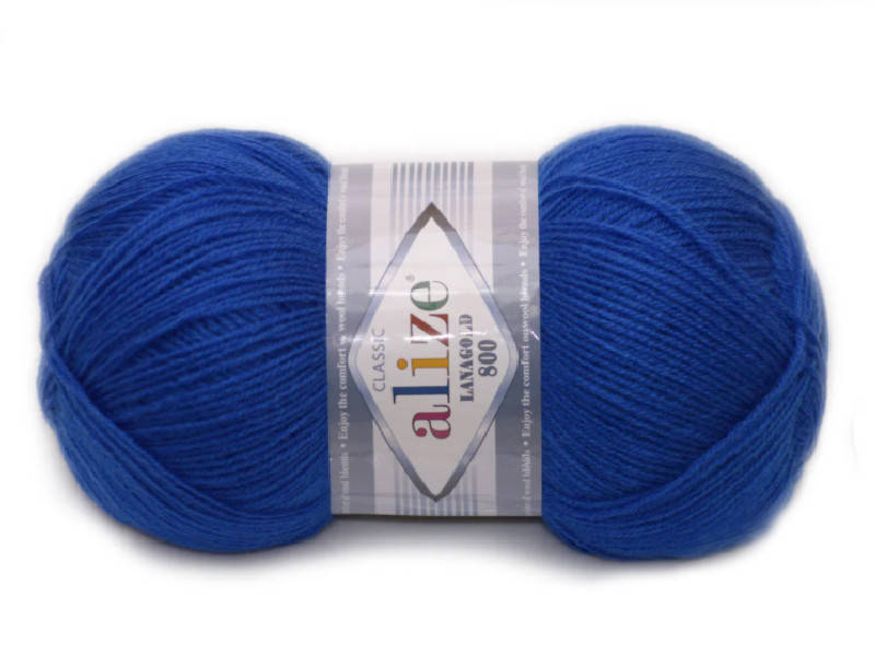 

Alize LanaGold 800, василек №141, Синий