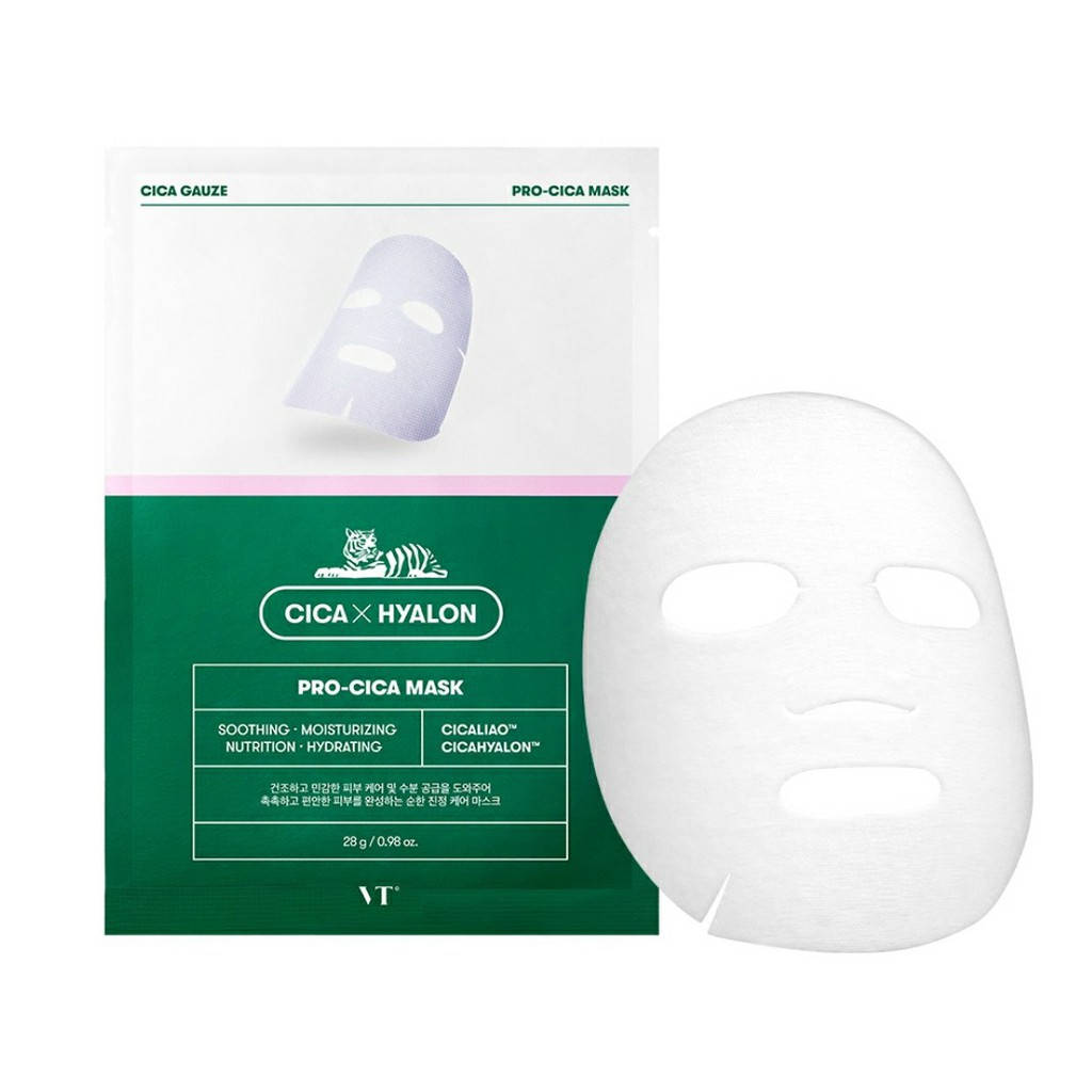 

Успокаивающая тканевая маска для восстановления VT Cosmetics Pro Cica Mask, 28мл