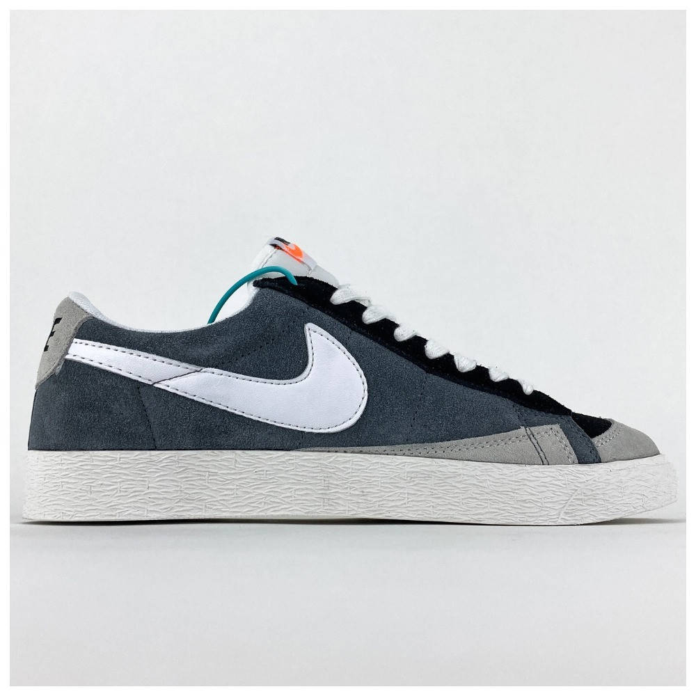 

Мужские кроссовки Nike Blazer Mid '77 Low Black Grey, черно-серые замшевые кроссовки найк блейзер мид 77 лов, Серый