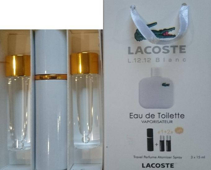 

Духи мужские 3в1 Lacoste L12.12 Blank 45 мл. (Лакоста бланк)