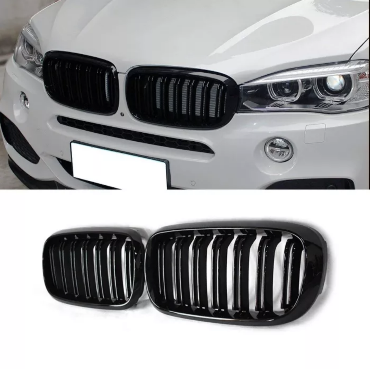 

Ноздри Решетка радиатора BMW X5 F15 X6 F16 M стиль (черный глянец) БМВ