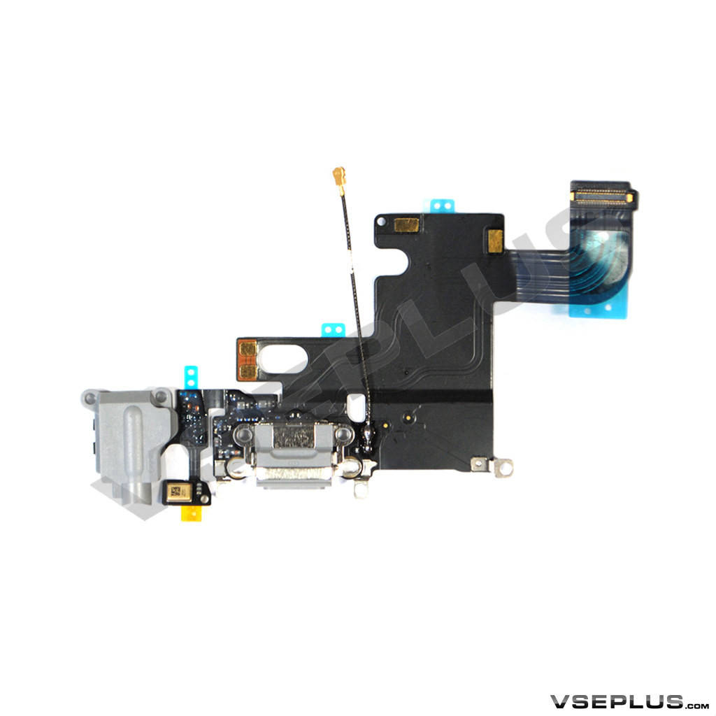 

Шлейф Apple iPhone 6, с микрофоном, с разъемом на наушники, с разъемом на зарядку, черный