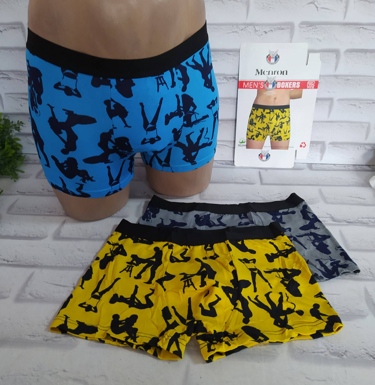 

Трусы мужские боксеры XL (48-50) MENRON (9068), Белый