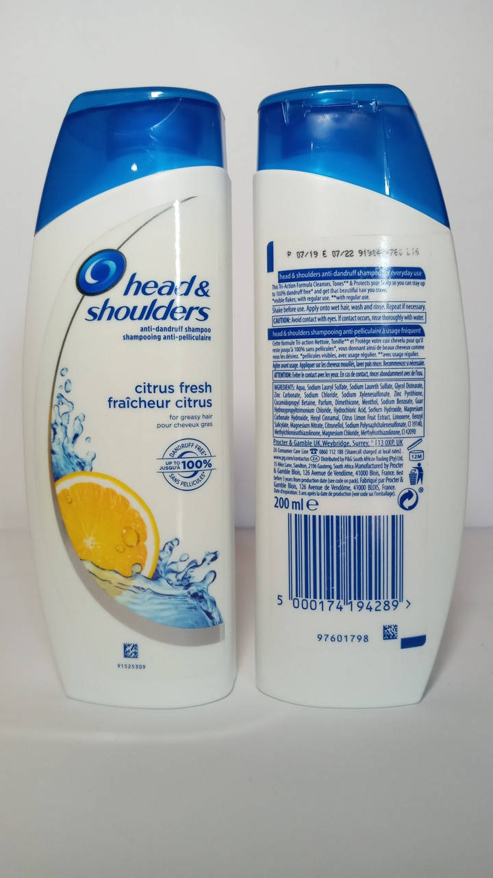 

Шампунь Head&Shoulders свежесть цитруса, для жирных волос 200 ml