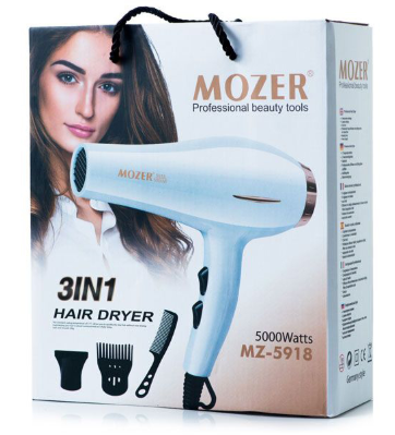

Фен MOZER MZ-5918 3 в 1 (белый)