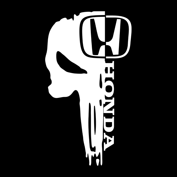 

Honda skull Всі кольори. наклейка на авто вологостійка