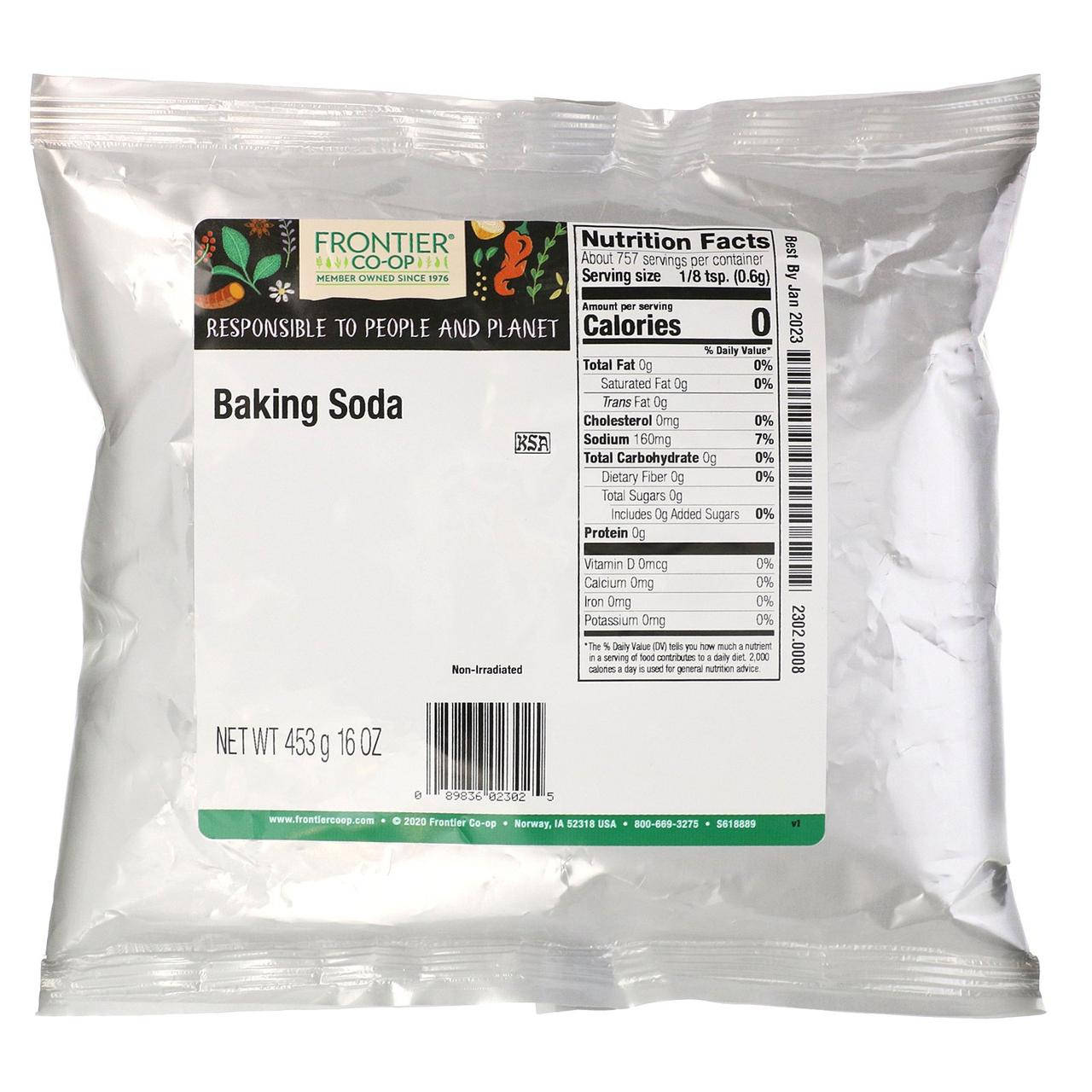 

Frontier Natural Products (США), сода пищевая (453г), сода харчова