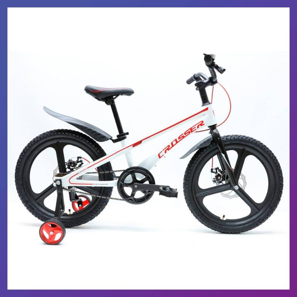 

Велосипед детский двухколесный на магниевой раме Crosser BMX 20" рост 130-150см возраст 7 до 11 лет белый