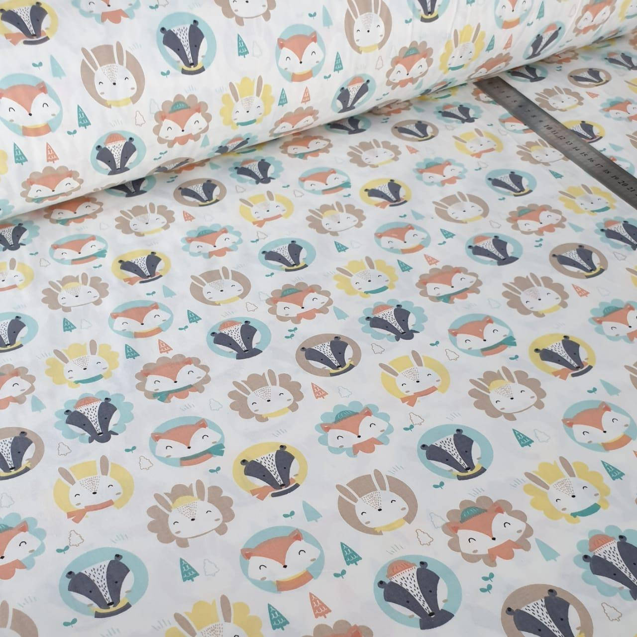 

Сатин. Звери, портреты (енот, лиса, зайчик)