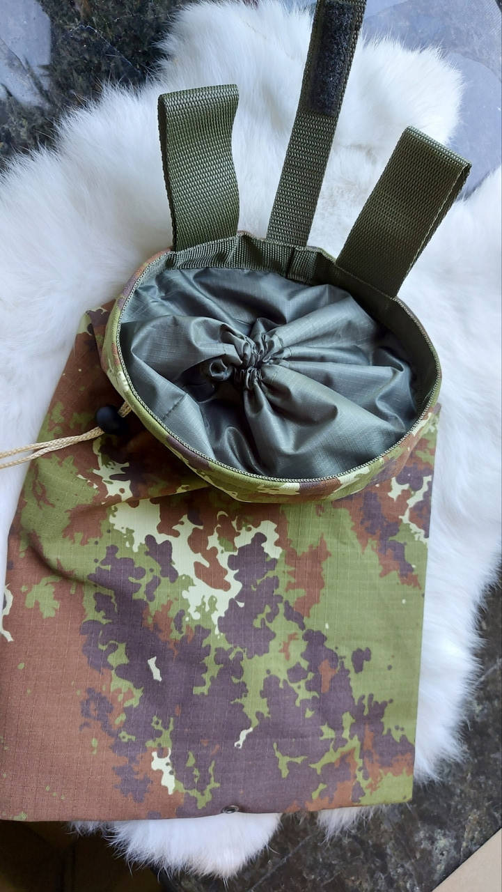 

Подсумок сброса магазинов Камуфляж под РПК /АК, 25х34 см, на ремень, с жёсткой горловиной