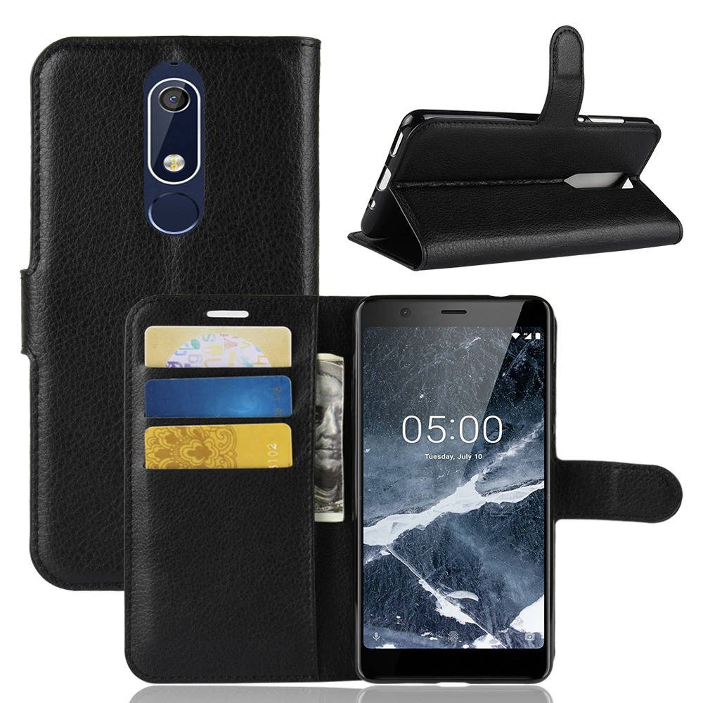 

Чехол-книжка Litchie Wallet для Nokia 5.1 Черный