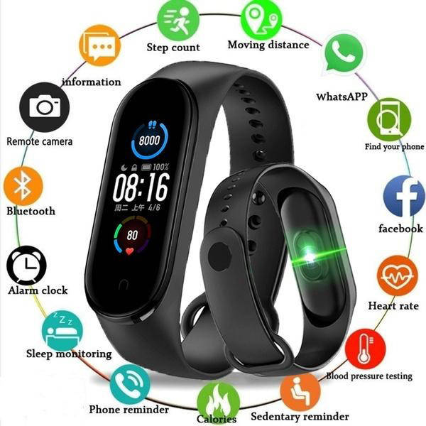 

Фитнес Браслет Mi Band M5, фитнес трекер, пульт, давление, калории, уведомления, вибро