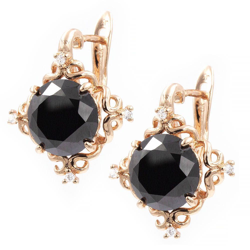 

Серьги 1,9 см черный (Медицинское золото)