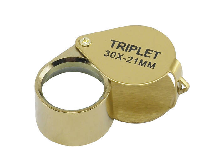 

Лупа брелок Triplet 30x-21 мм золотистая, Золотистый