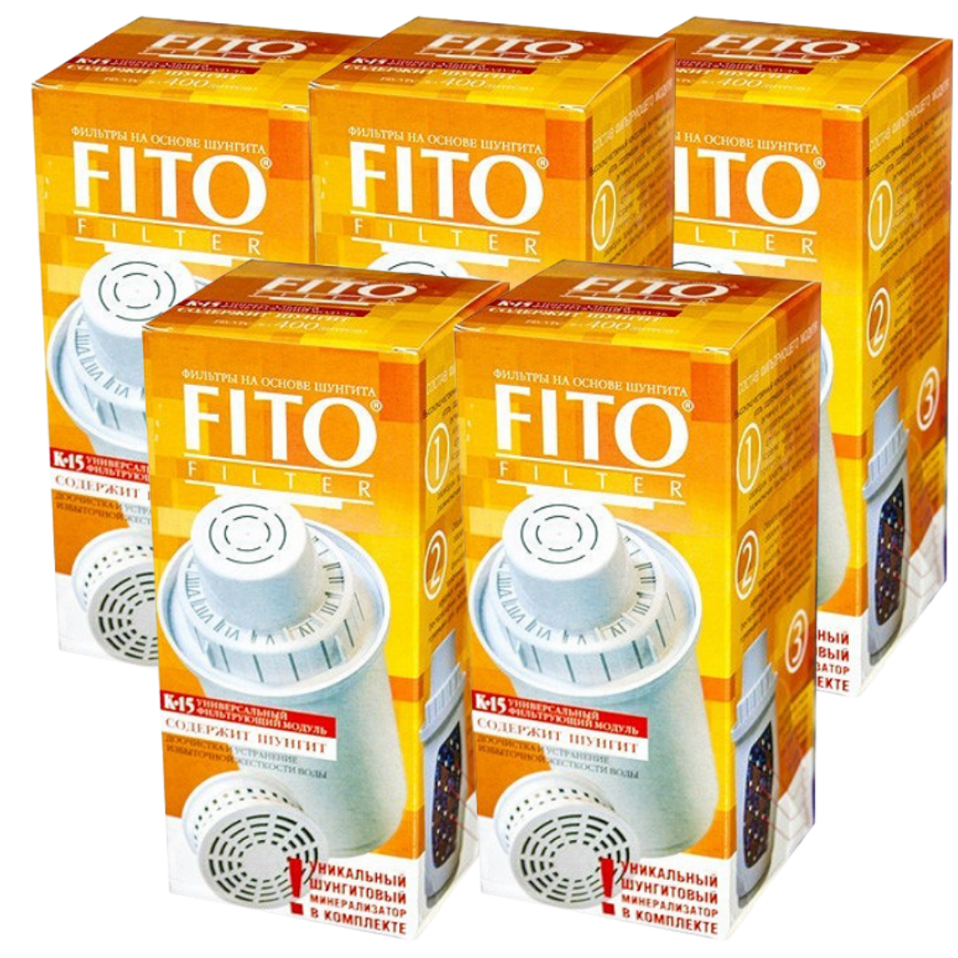 

Картридж для фильтра кувшина FITO К-15 комплект из 5 штук (для Аквафор В5, В6, В8, А5, А6)