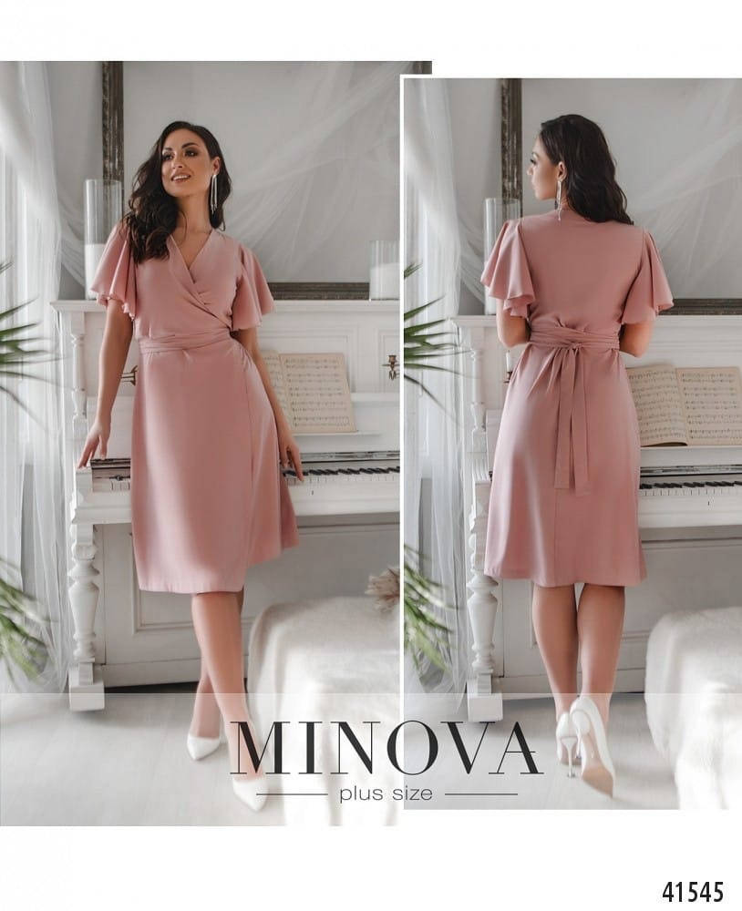 

Женское Платье с поясом Батал