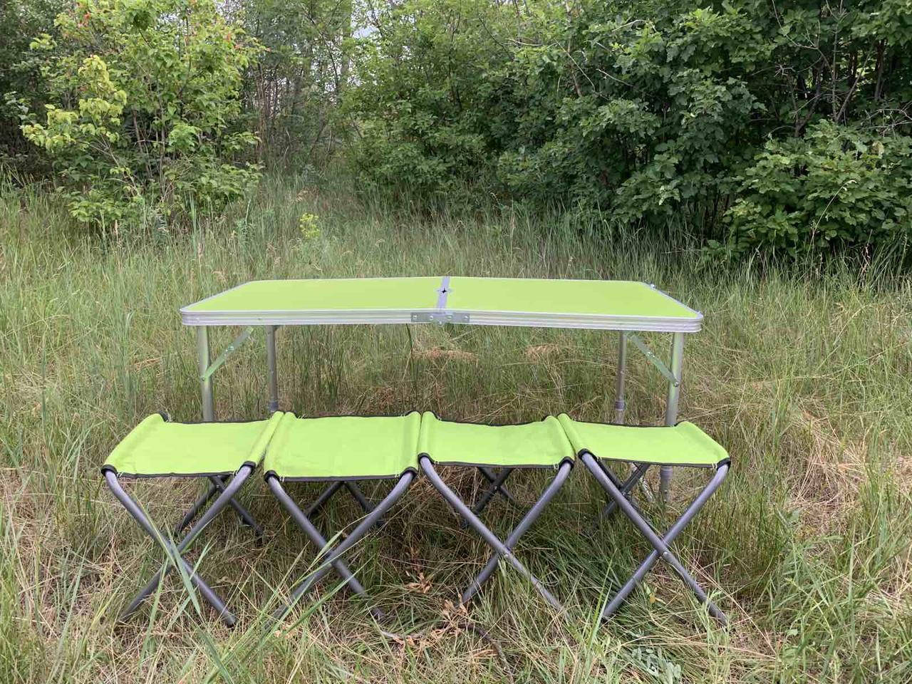 

Стол чемодан раскладной туристический + 4 стула