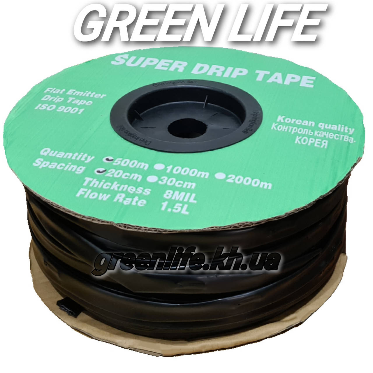 

Капельная лента SUPER DRIP TAPE щель 10см 8 mil 500 м 1.5 Л/Ч КОРЕЯ