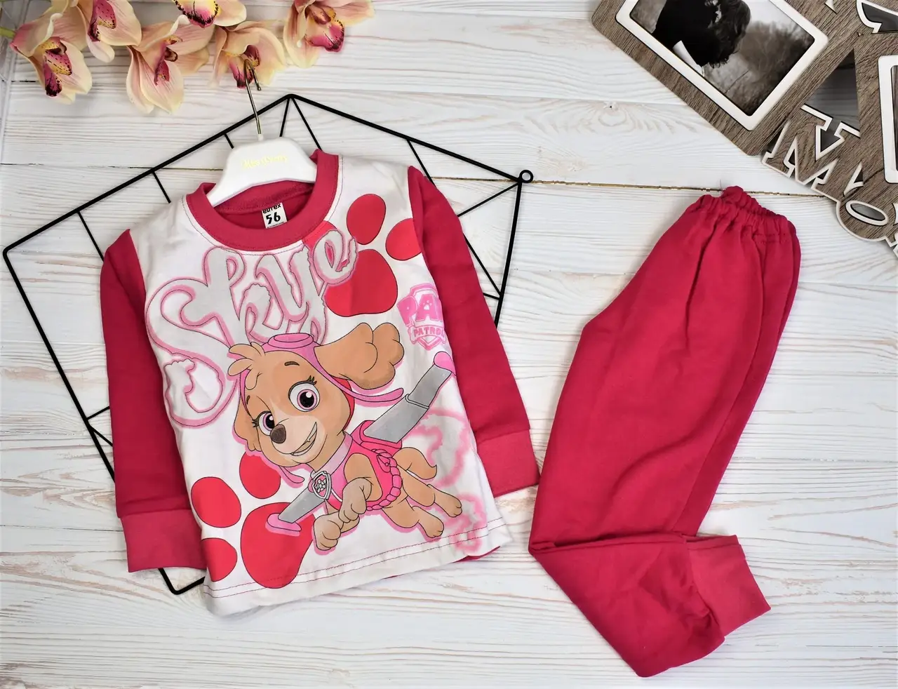 

Пижама на девочку 92-116см "Скай". Детская пижама для девочки, Розовый