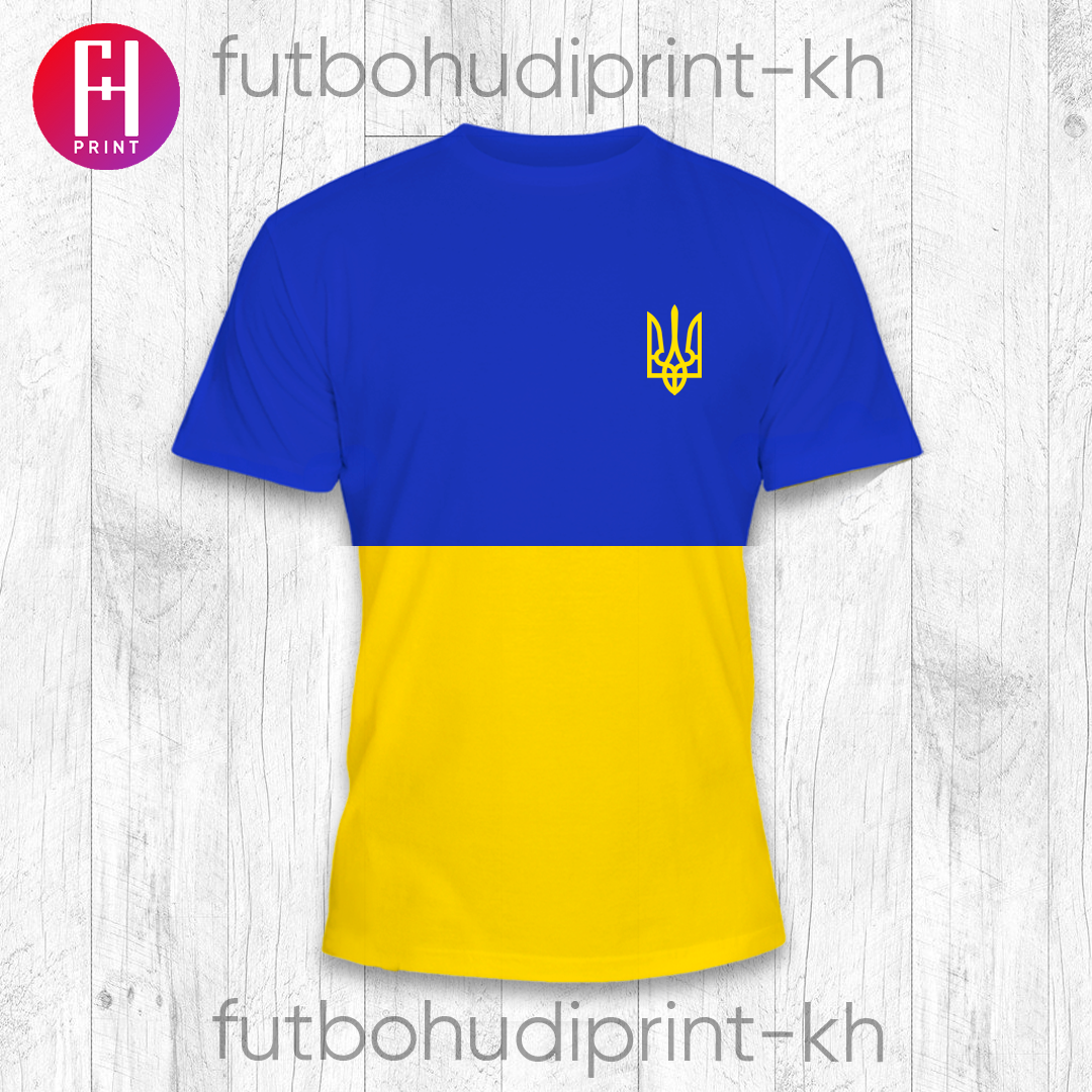 

Футболка патриотическая флаг Украины с гербом XXL, Черный