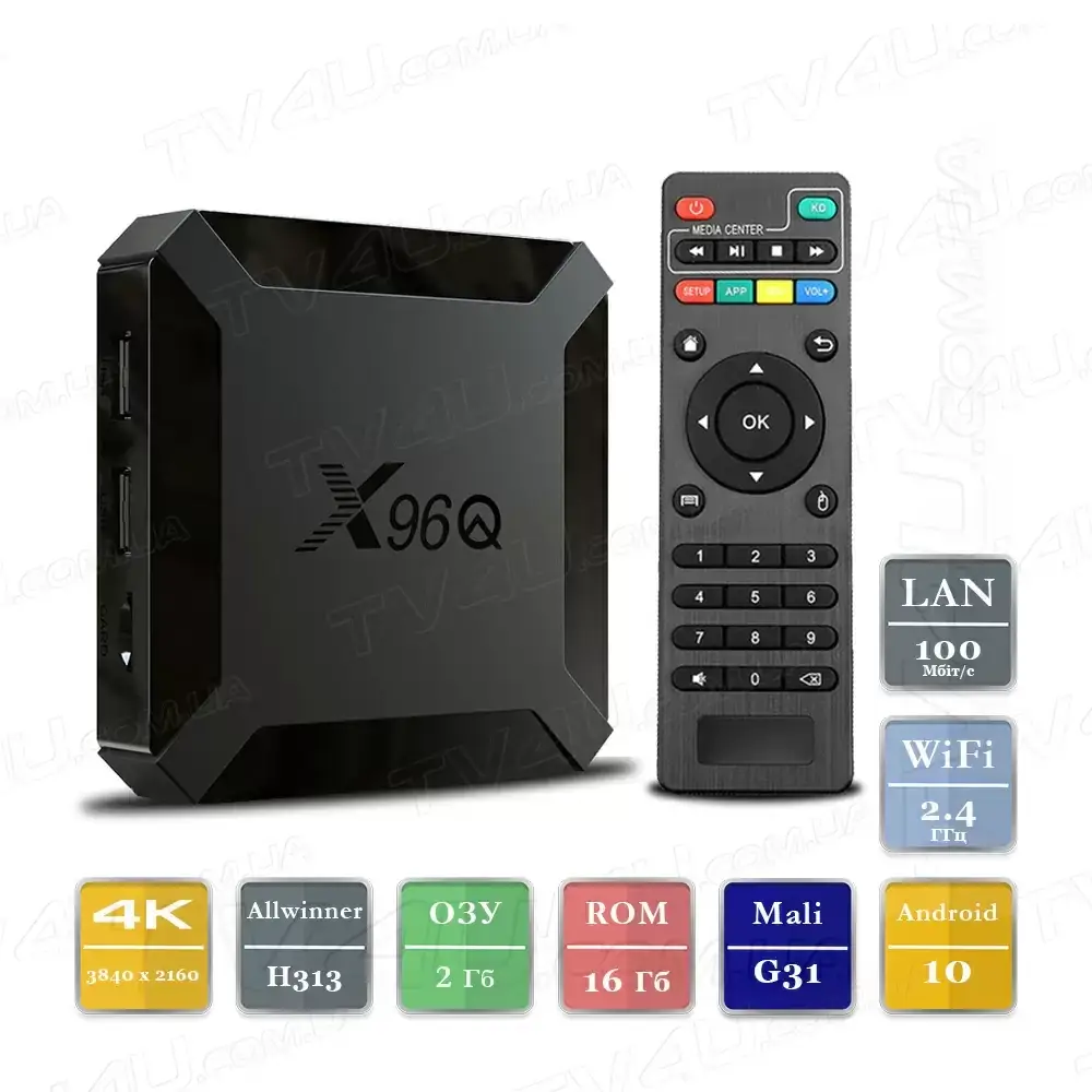 

Смарт ТВ приставка X96Q 2/16 Гб Smart TV Box Андроид
