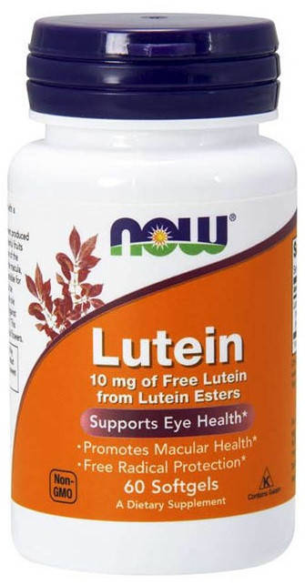 

Здоровье глаз Now Foods - Lutein 10 мг (60 капсул)
