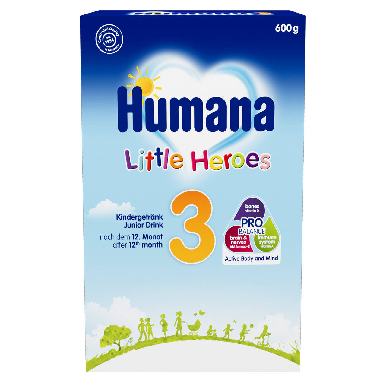 

Суха детская молочная смесь Humana -3 (Хумана) Маленькие герои ,600 гр с 12 мес