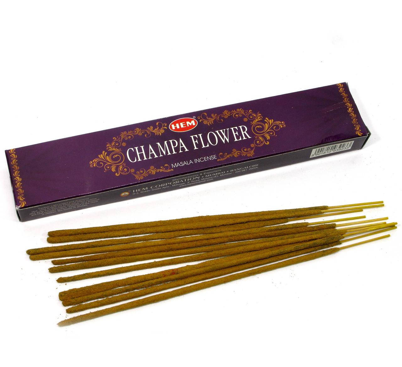 

Натуральные аромапалочки Champa Flower 15 Gms (Цветок Чампы, Hem) пыльцовое благовоние